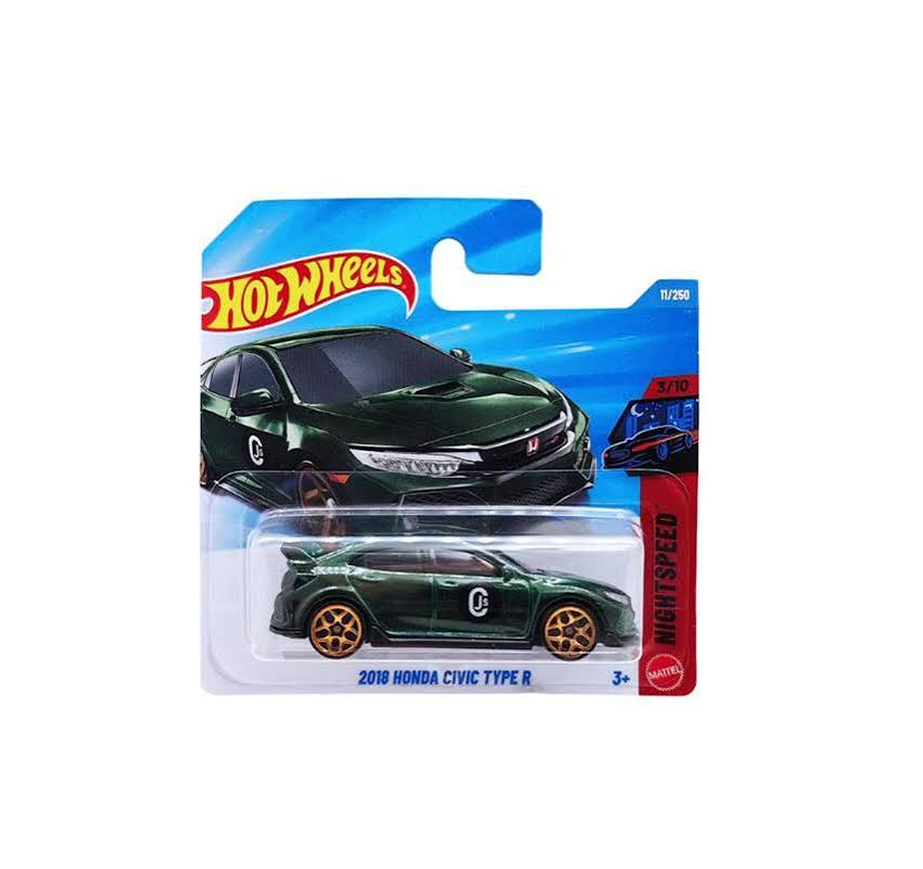 HOT WHEELS REGULAR 2018 HONDA CIVIC TYPE R yeşil