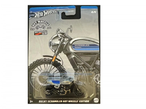 Hot Wheels Silver Motorcycle Club Ducati Scrambler Hot Wheels Edition