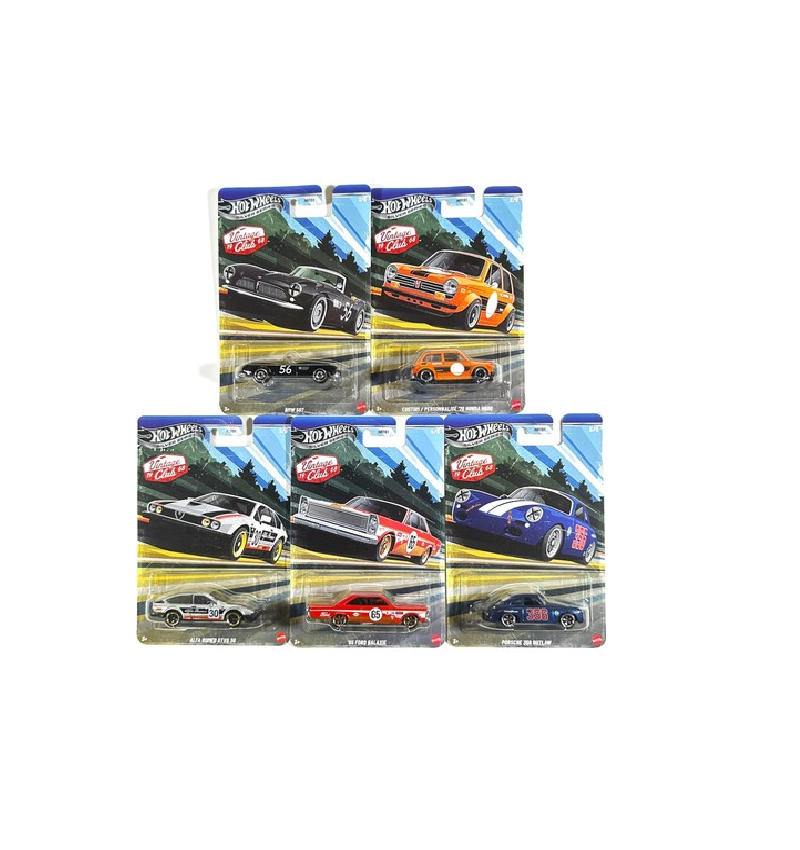 Hot Wheels Silver Series 2026 Vintage Club 5'li Set