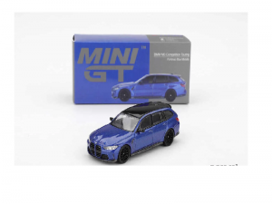 MINI GT 1:64 – BMW M3-Competition Touring (Portimao Blue Metallic / Box Version - #1090)