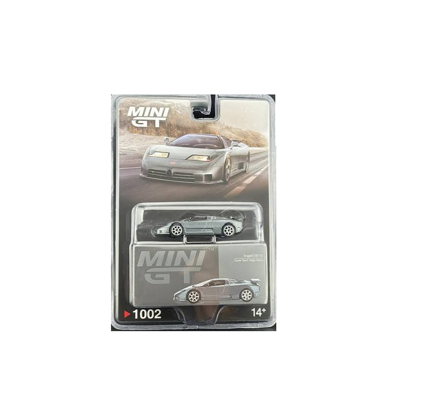 MINI GT 1:64 – Bugatti EB110 Super Sport (Grigio Scuro / Blister Pack)