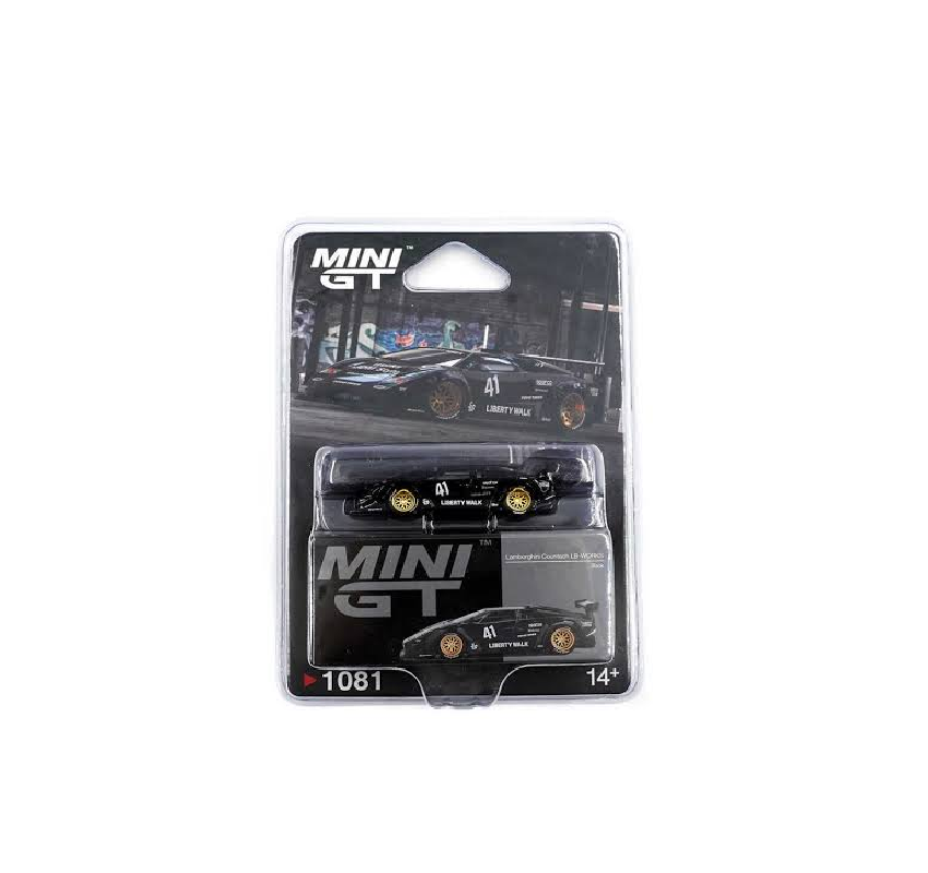 MINI GT 1:64 – Lamborghini Countach LB-WORKS (Black / Blister Pack)