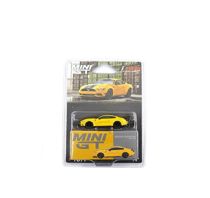 MINI GT 1:64 – LB-WORKS Ford Mustang (Triple Yellow / Blister Pack)
