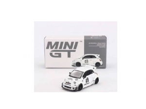 MINI GT 1:64 – LB-WORKS x Abas Works ABARTH 595 (Gara White / Kutulu Sürüm)