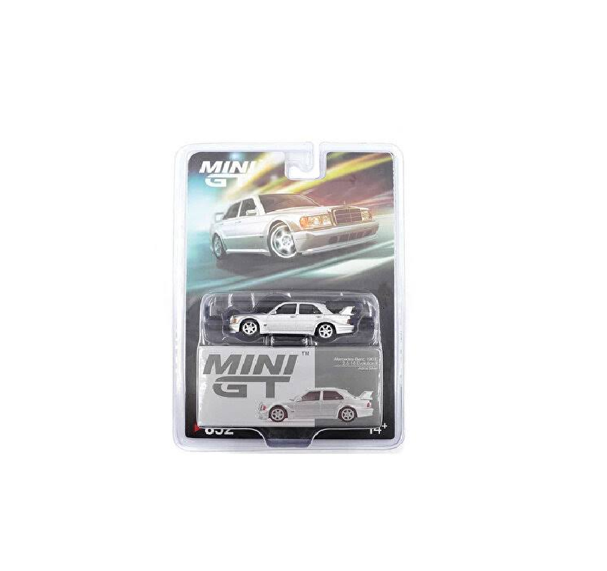 MINI GT 1:64 – Mercedes-Benz 190 E 2.5-16 Evolution II (Astral Silver / Blister Pack)