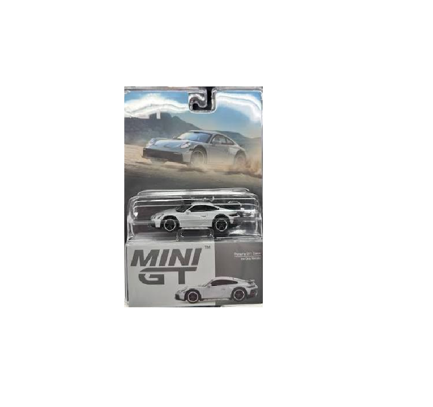 MINI GT 1:64 – Porsche 911 Dakar (Ice Gray Metallic / Blister Pack) CHASE