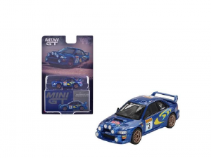MINI GT 1:64 – Subaru Impreza WRC98 #3 (1998 Rally Monte-Carlo 3rd Place / Blister Pack)