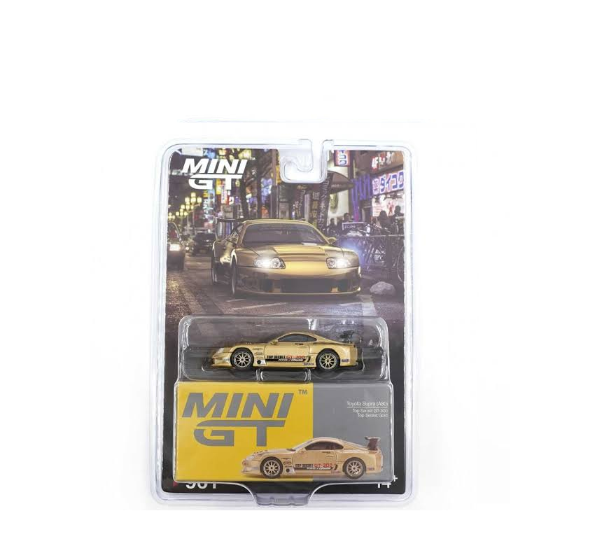 MINI GT 1:64 – Toyota Supra (A80) Top Secret GT-300 (Top Secret Gold / Blister Pack)