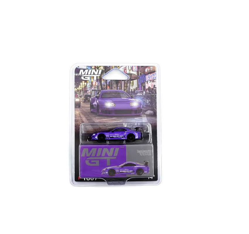 MINI GT 1:64 – Toyota Supra (A80) Top Secret GT-300 (Top Secret Purple / Blister Pack)