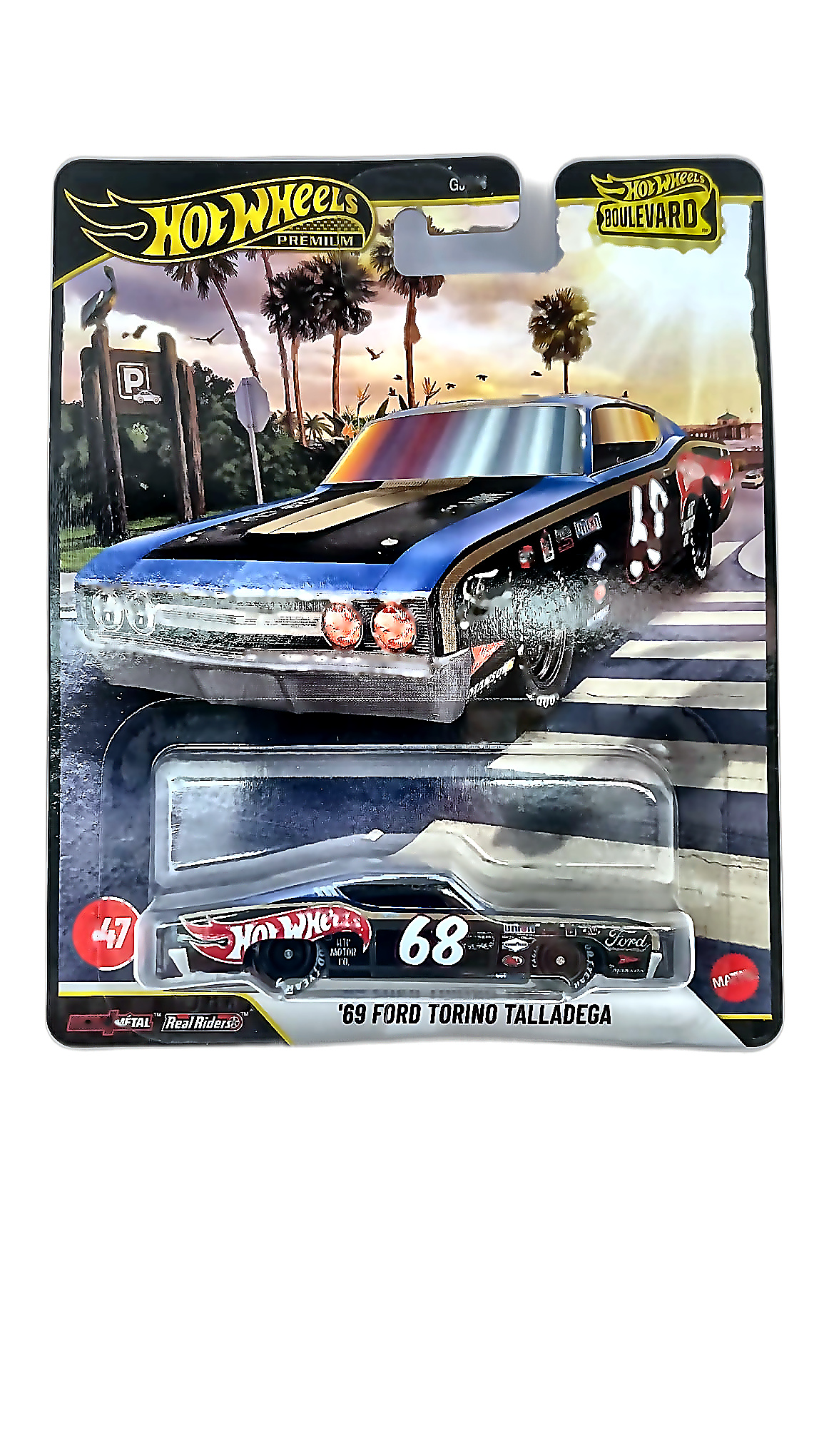Hot Wheels Premium Boulevard #47 — '69 Ford Torino Talladega (GJT68)