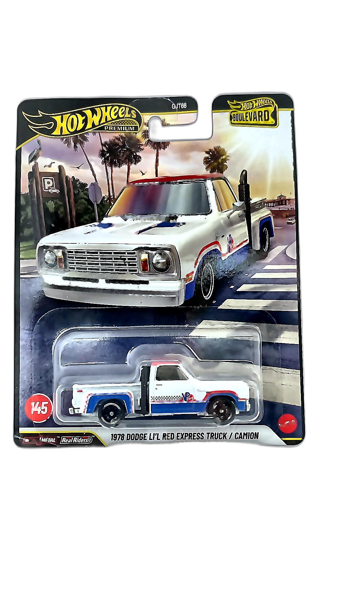 Hot Wheels Premium Boulevard #145 — 1978 Dodge Li'l Red Express Truck (GJT68)