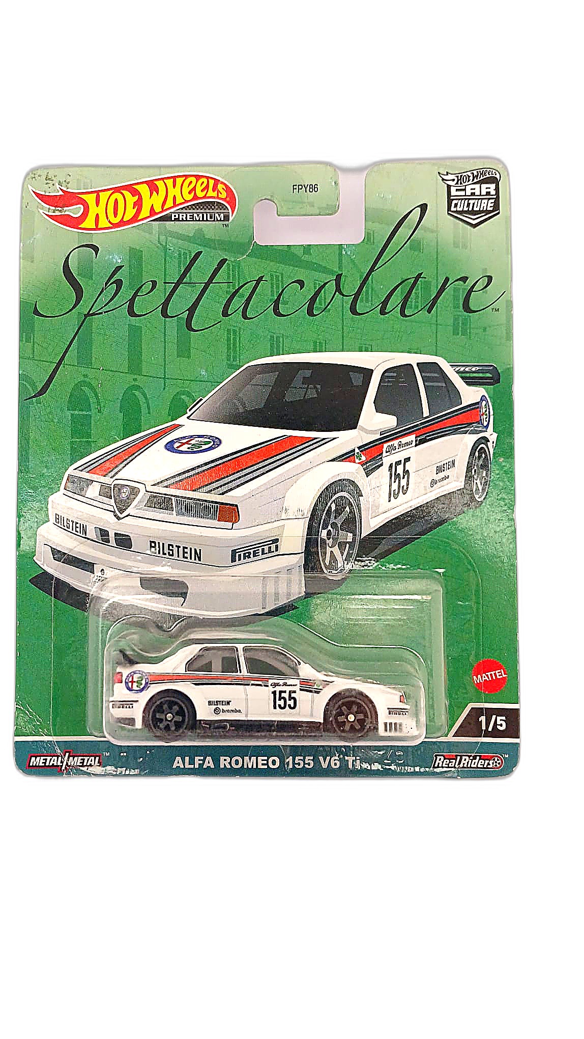 Hot Wheels Premium Car Culture Spettacolare 1/5 — Alfa Romeo 155 V6 TI (FPY86)