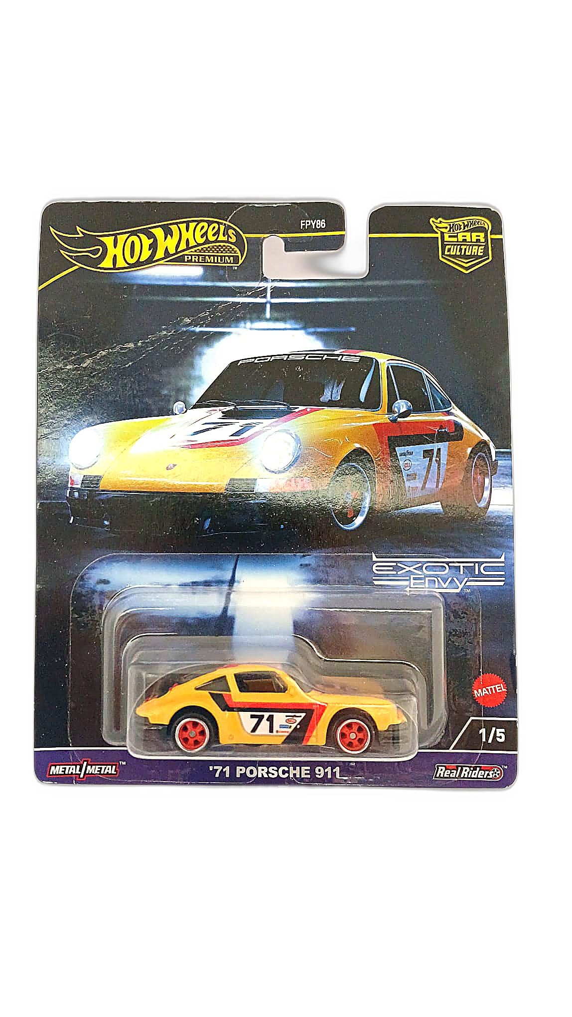 Hot Wheels Premium — Car Culture (Exotic Envy) 1/5 — '71 Porsche 911 (FPY86)