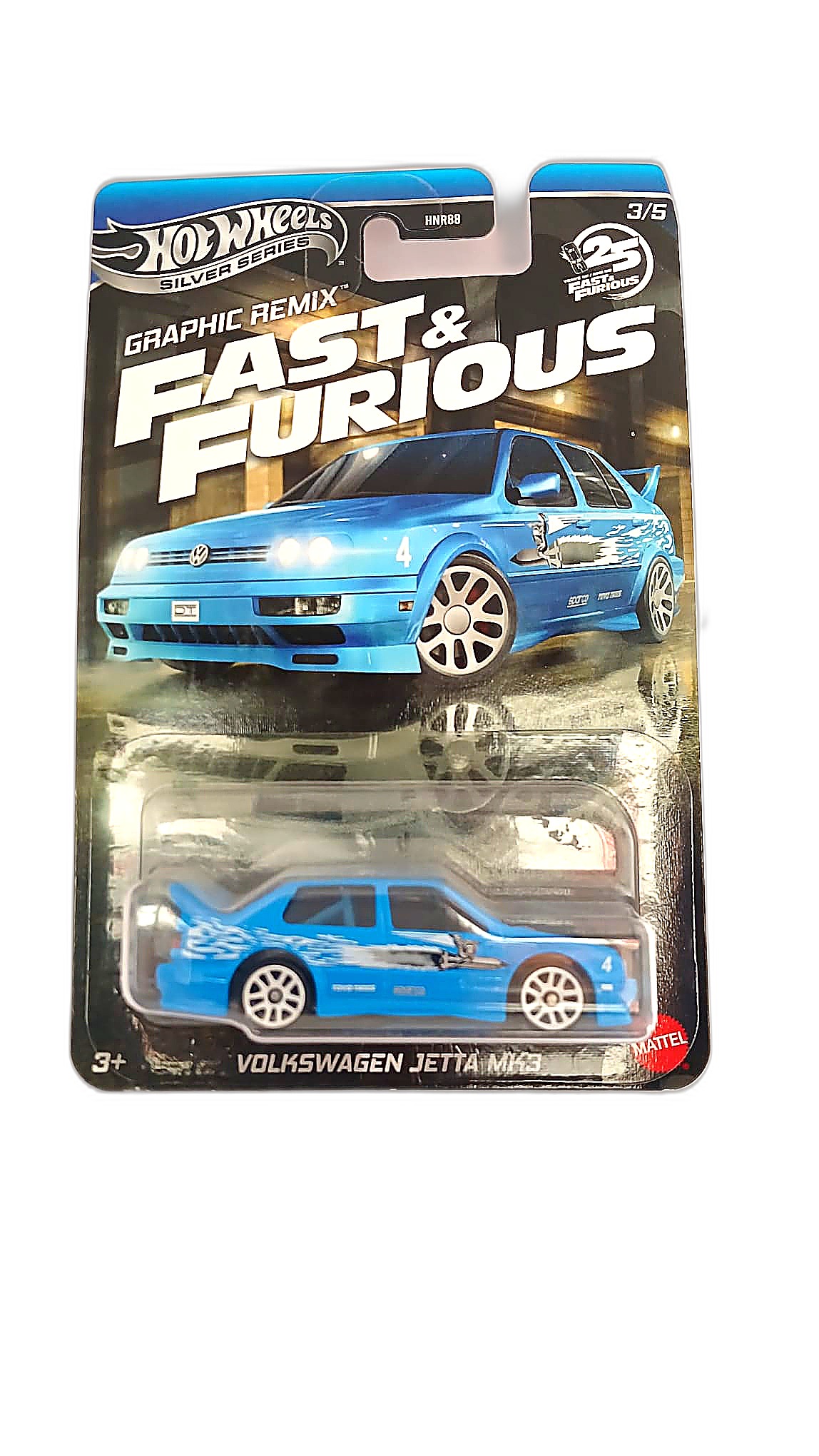 Hot Wheels (Gümüş Seri) — Volkswagen Jetta MK3 (Fast & Furious Graphic Remix 3/5, HNR88)