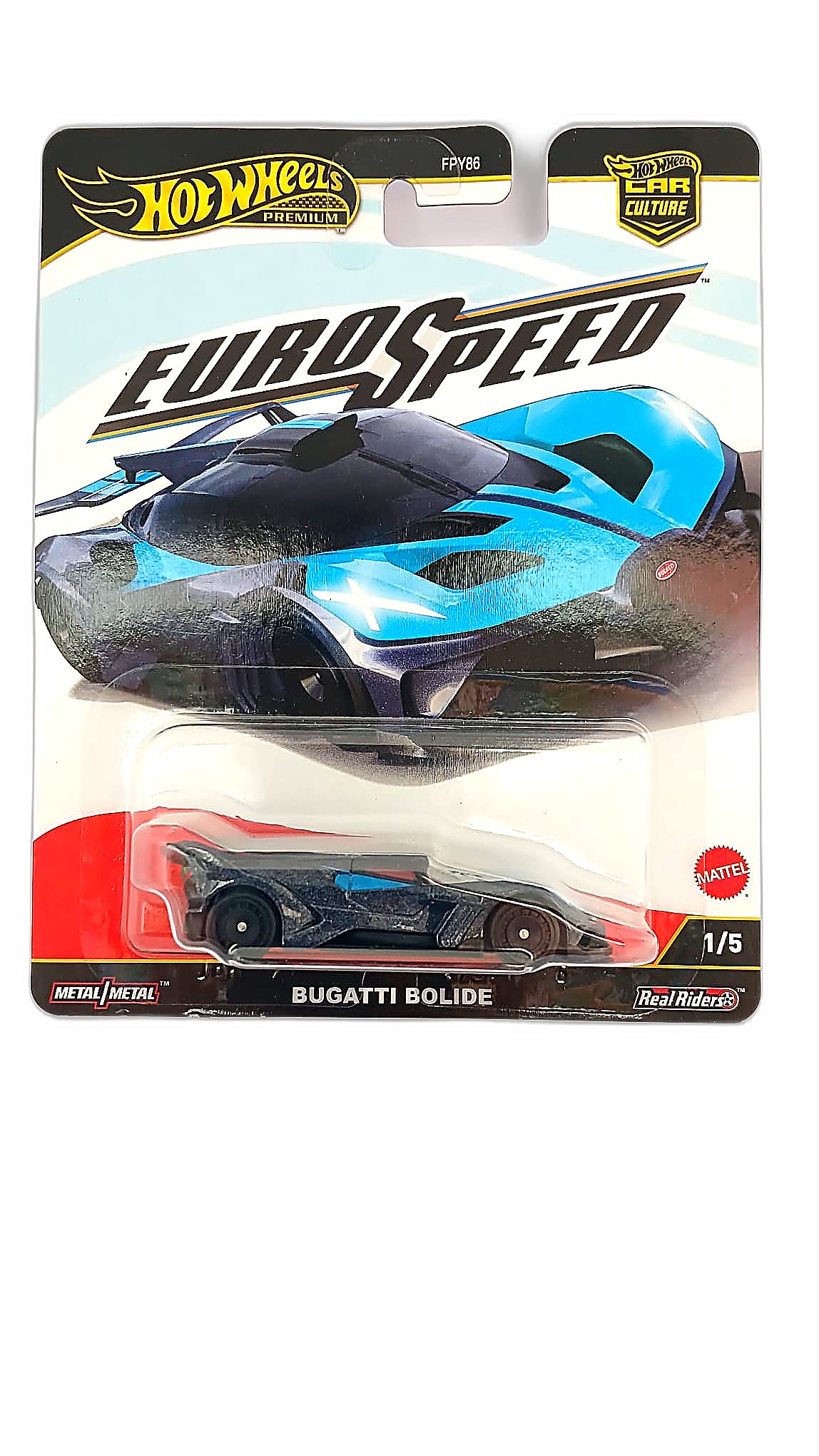 Hot Wheels Premium — Bugatti Bolide (Car Culture / Eurospeed 1/5, FPY86)